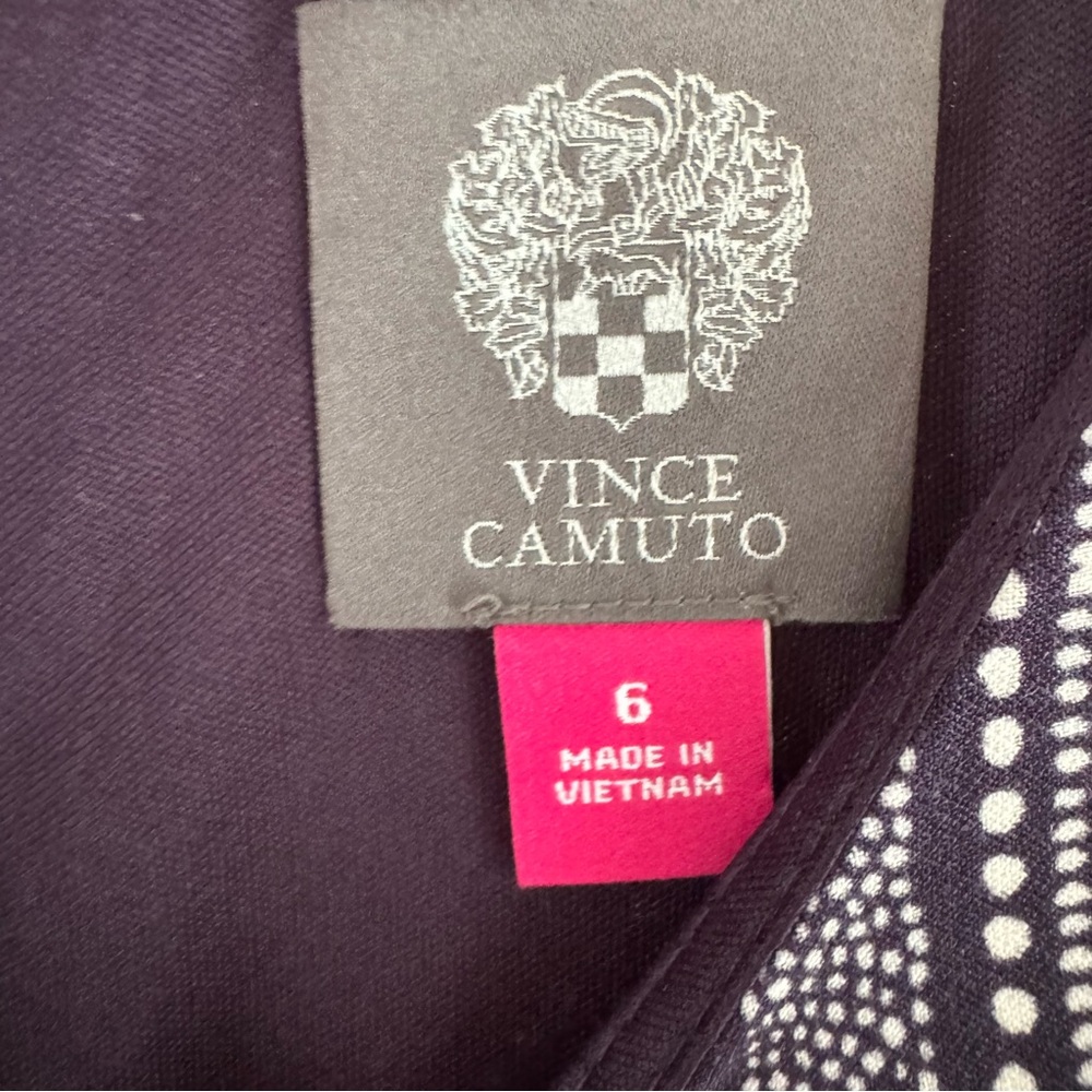 Vince Camuto Printed Sheath Women's Lined Zip Up Crew Neck Dress Size 6 - Picture 5 of 5
